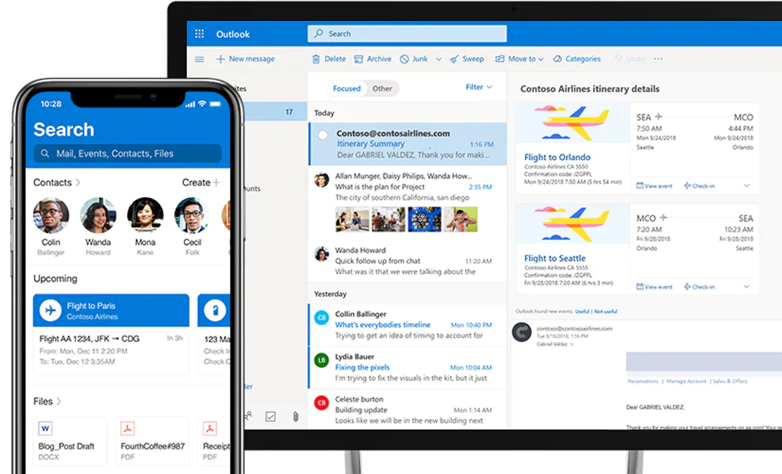 screenshot of Microsoft Outlook